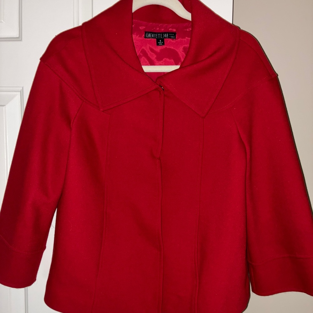 Lafayette 148 New York Women's Bold Red Pea EUC Sz 8
